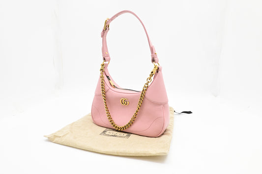 Gucci Aphrodite Shoulder Bag in Pink Leather