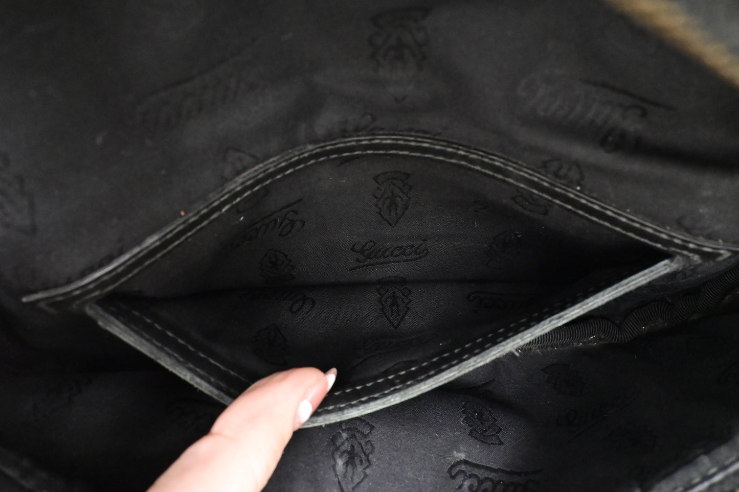 Gucci Bumbag in Black Imprime Canvas