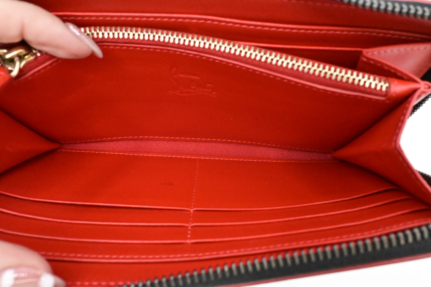 Louboutin Panettone Wallet in Black Leather