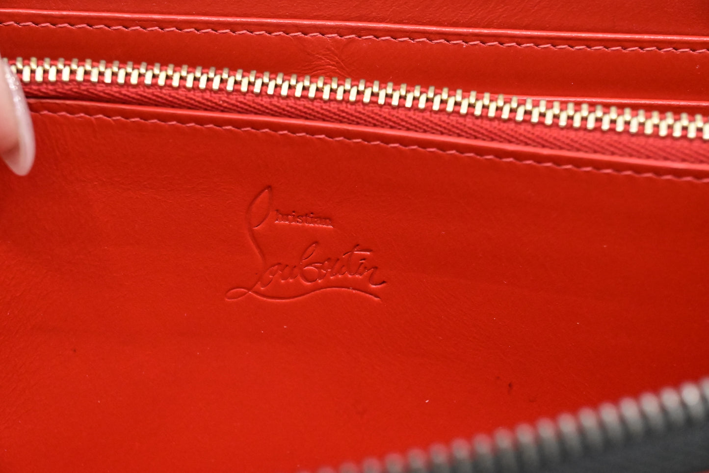 Louboutin Panettone Wallet in Black Leather