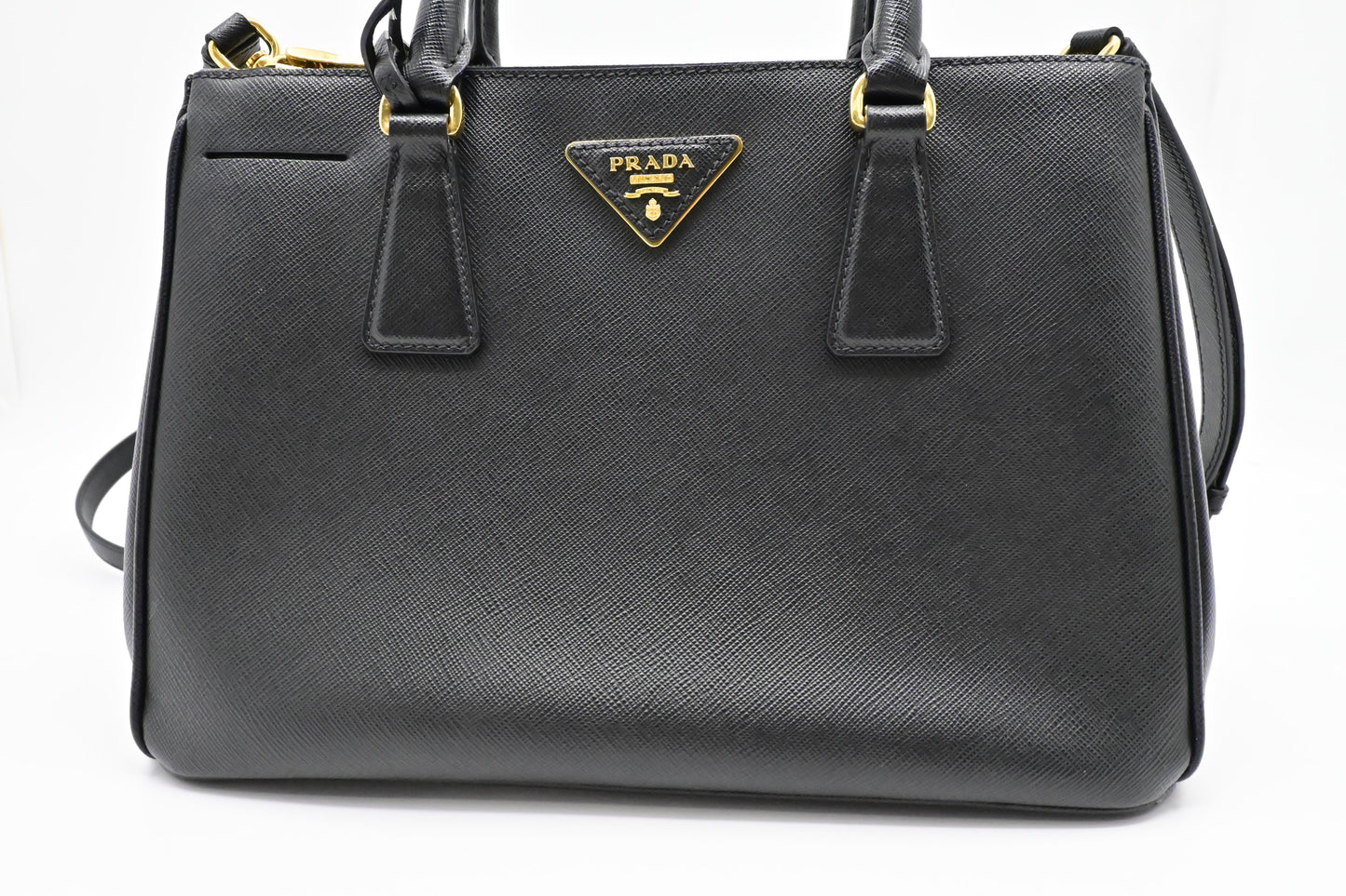Prada Small Galleria in Black Saffiano Leather