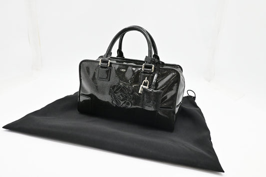 Loewe Amazona in Glittered Dark Green Patent Leather