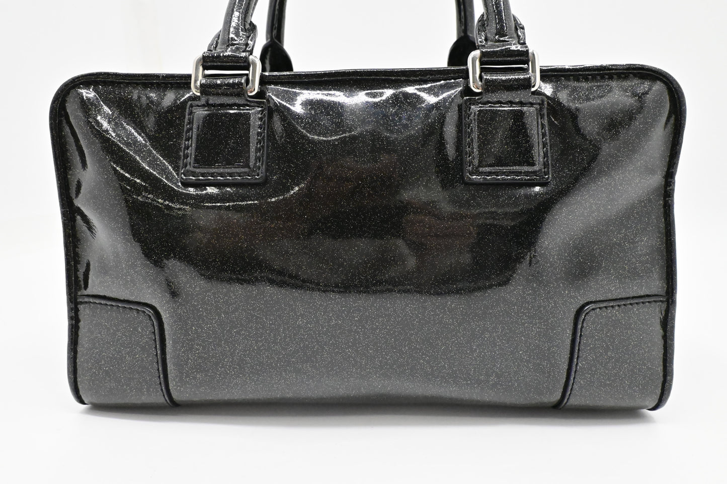 Loewe Amazona in Glittered Dark Green Patent Leather