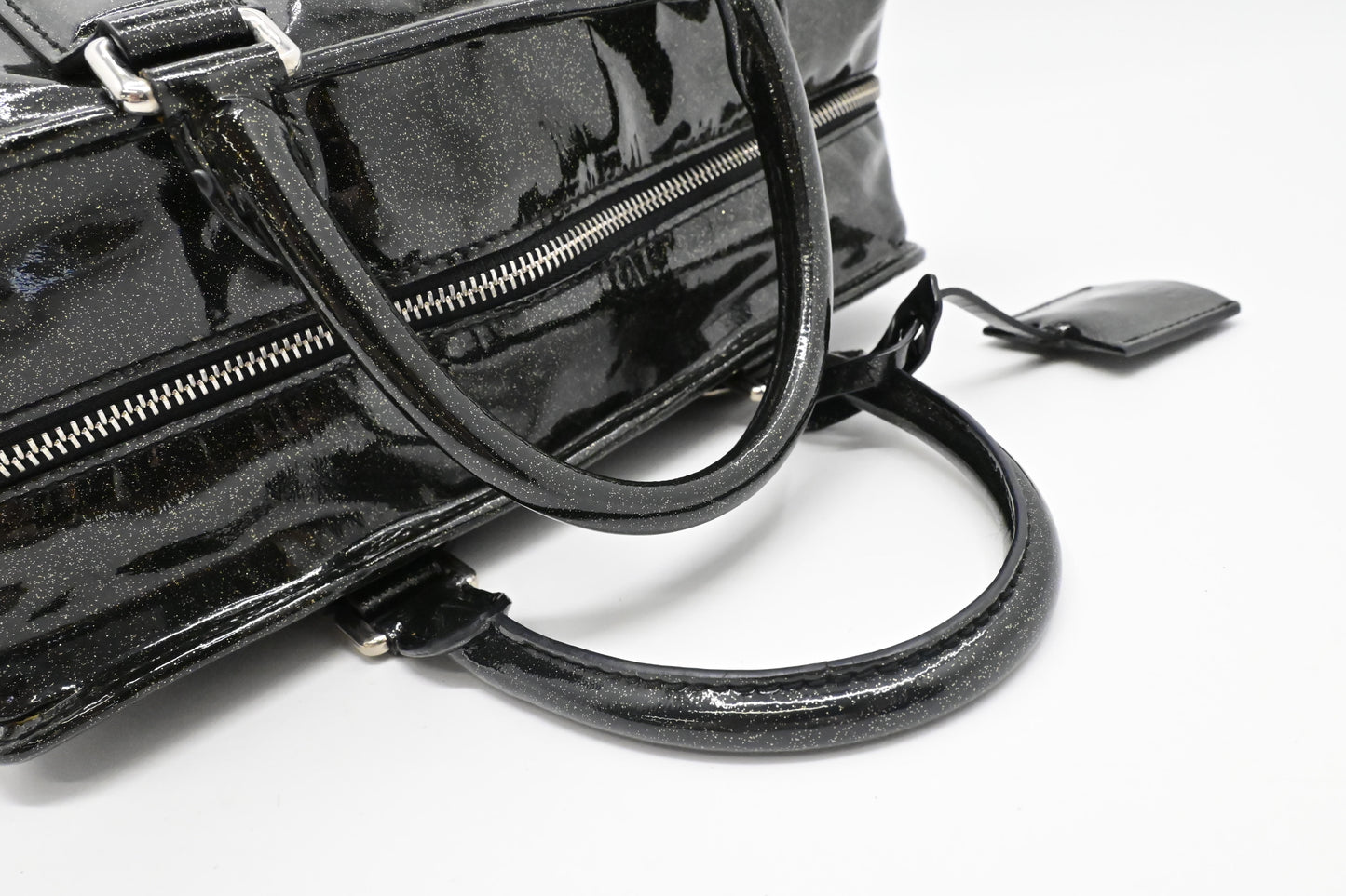 Loewe Amazona in Glittered Dark Green Patent Leather