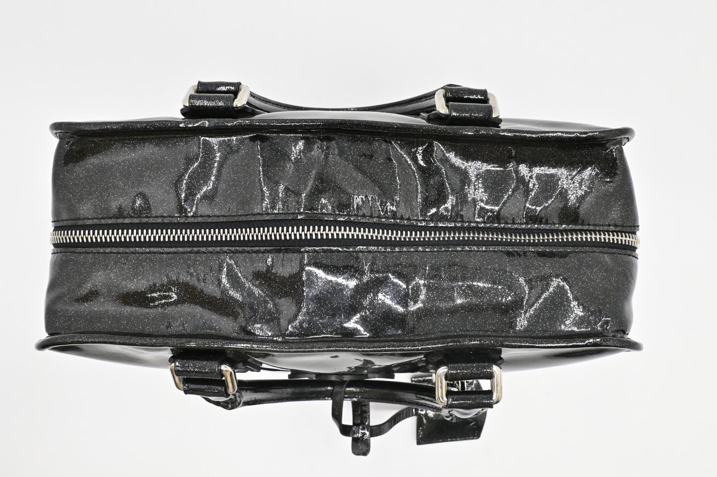 Loewe Amazona in Glittered Dark Green Patent Leather