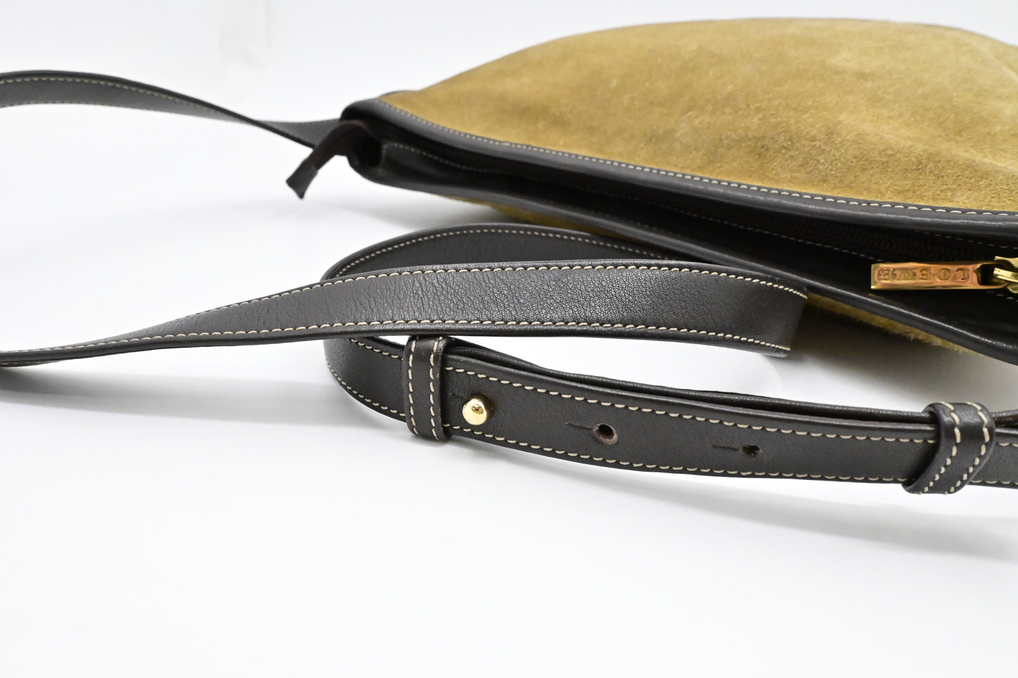 Loewe Crossbody in Brown Suede
