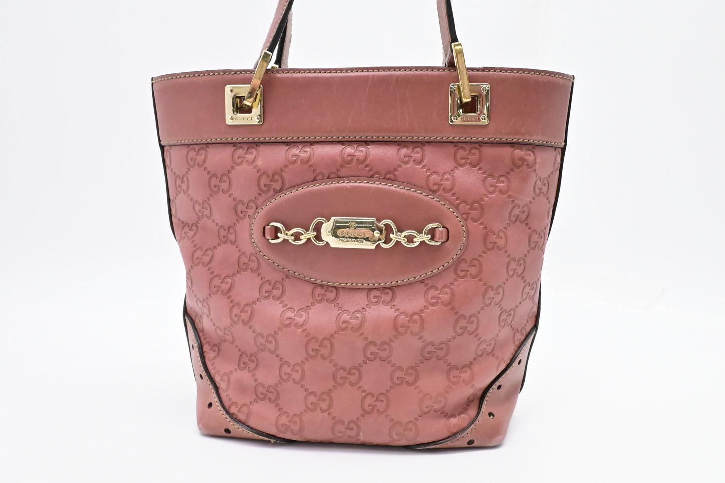 Gucci Hand Tote in Pink Guccissima Leather