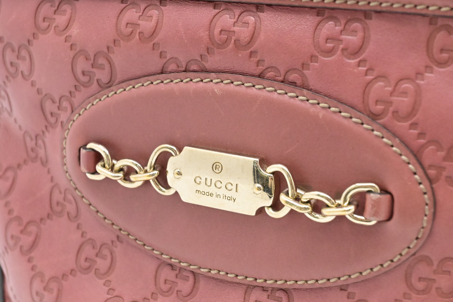 Gucci Hand Tote in Pink Guccissima Leather