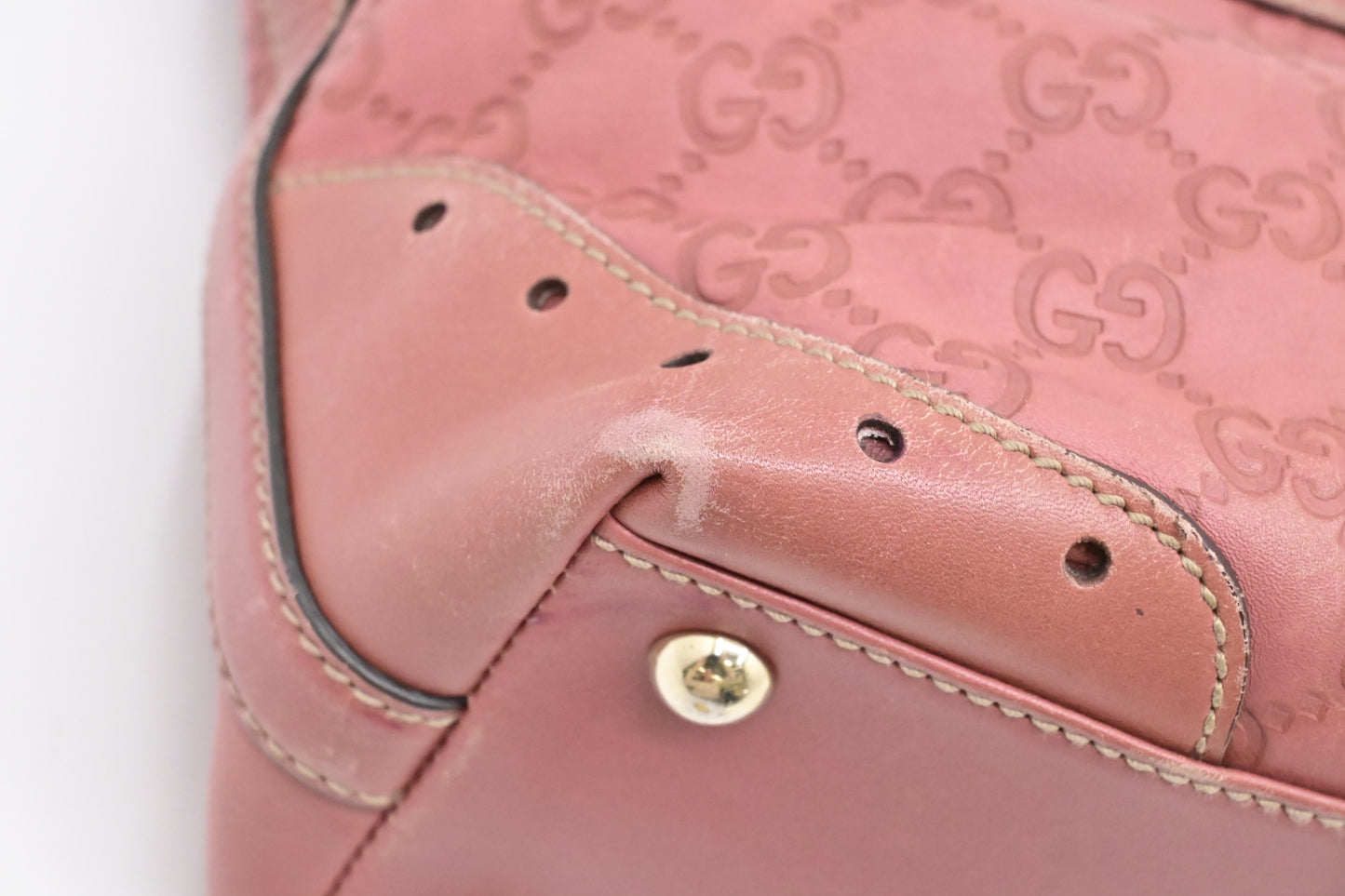 Gucci Hand Tote in Pink Guccissima Leather