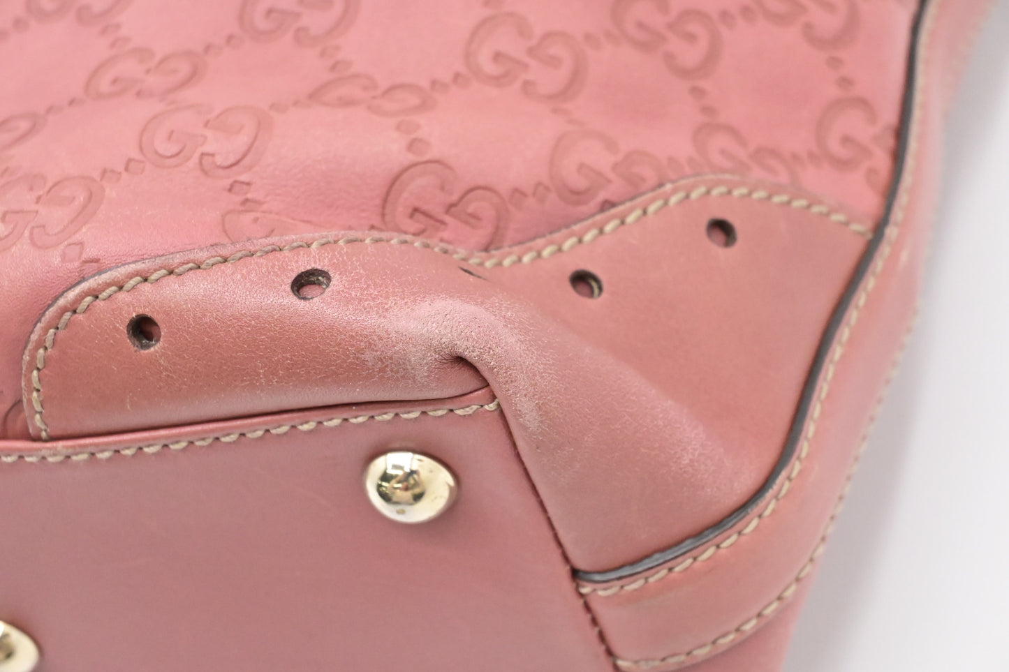 Gucci Hand Tote in Pink Guccissima Leather