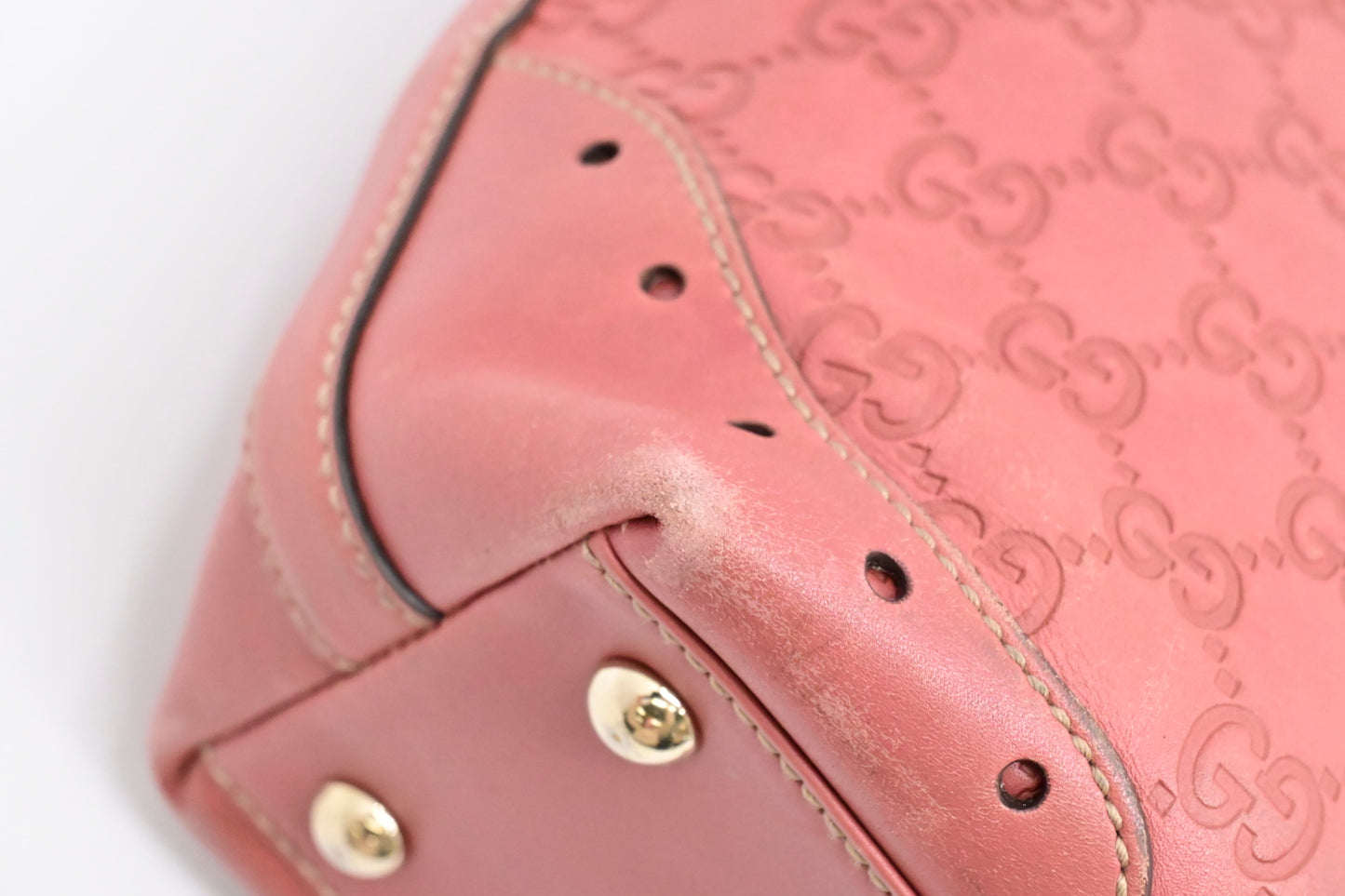 Gucci Hand Tote in Pink Guccissima Leather