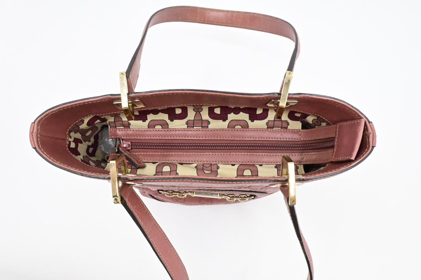 Gucci Hand Tote in Pink Guccissima Leather