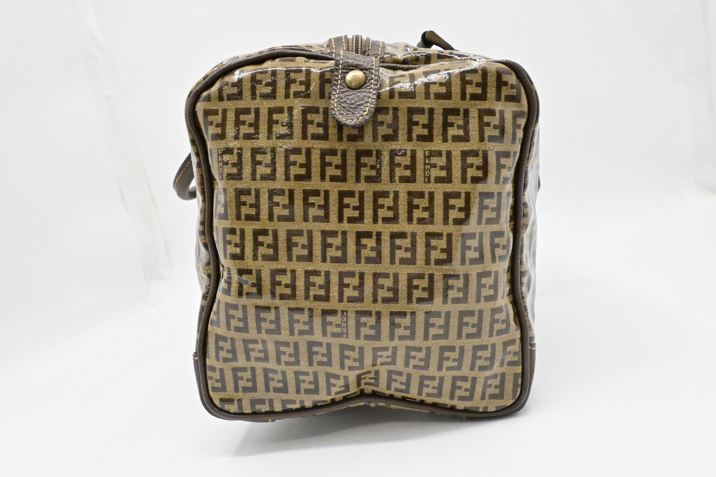 Fendi Boston Bag in Zucchino Coated Canvas