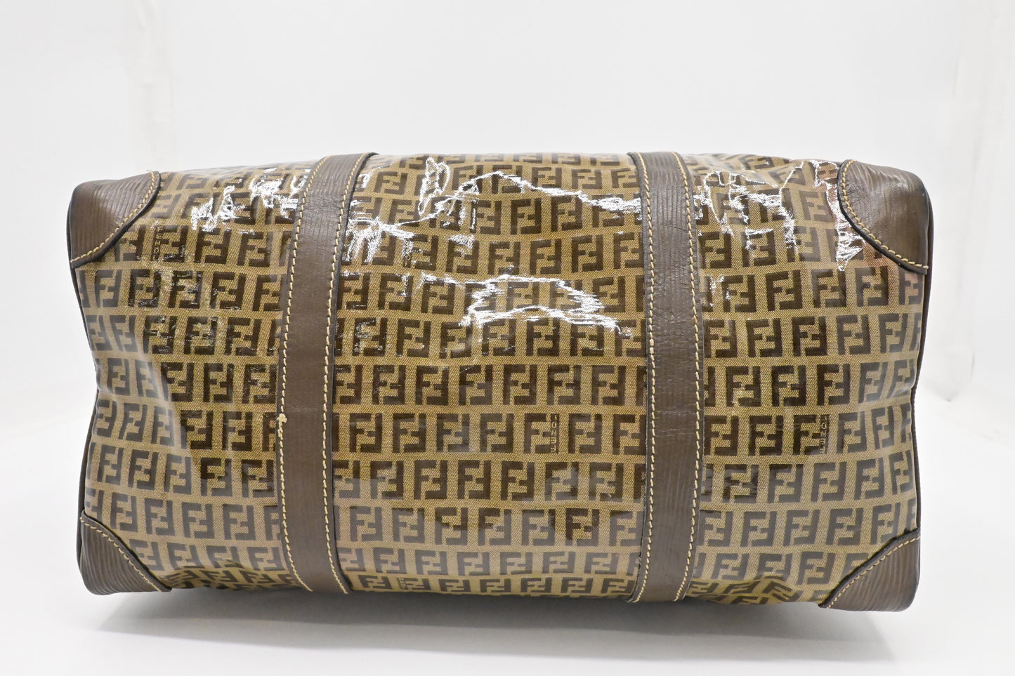 Fendi Boston Bag in Zucchino Coated Canvas