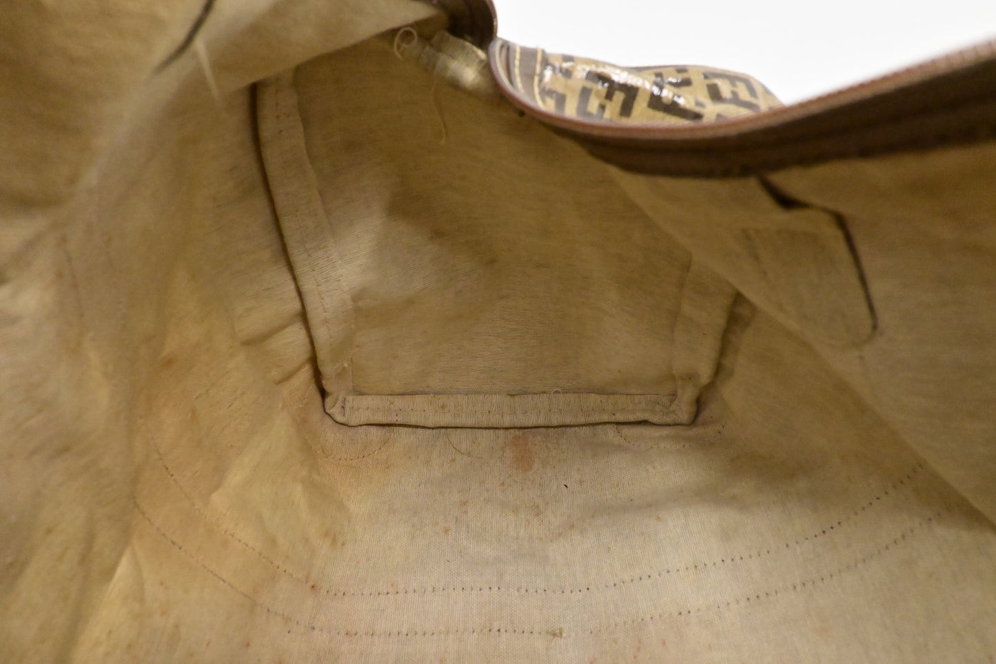 Fendi Boston Bag in Zucchino Coated Canvas