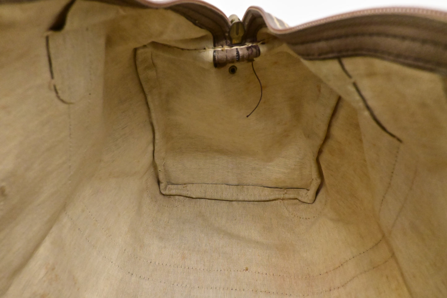 Fendi Boston Bag in Zucchino Coated Canvas