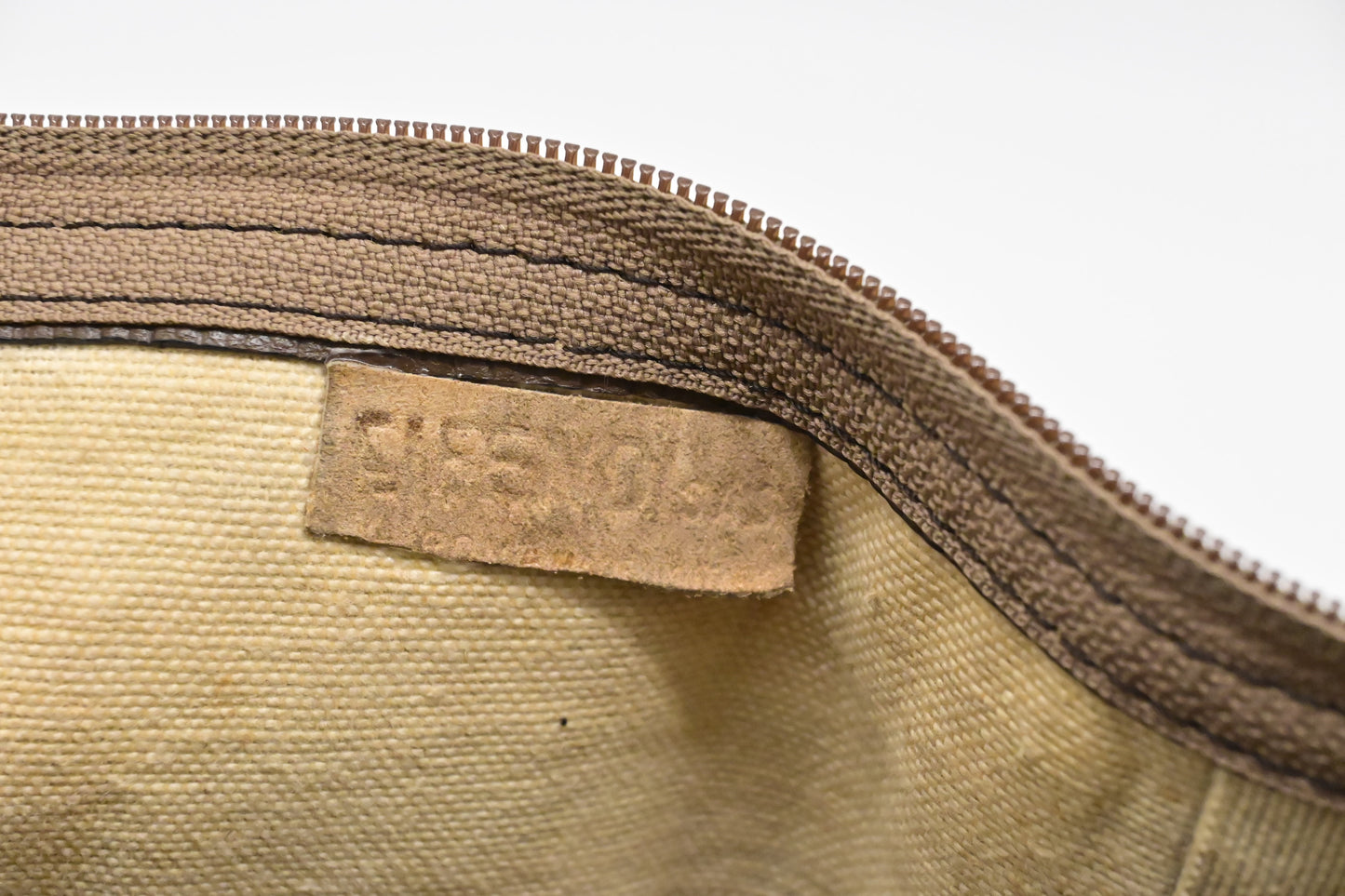 Fendi Boston Bag in Zucchino Coated Canvas