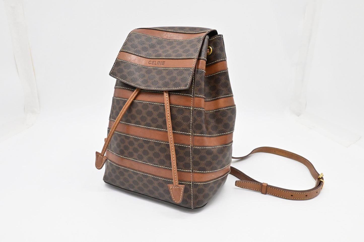 Celine Backpack in Macadam Canvas