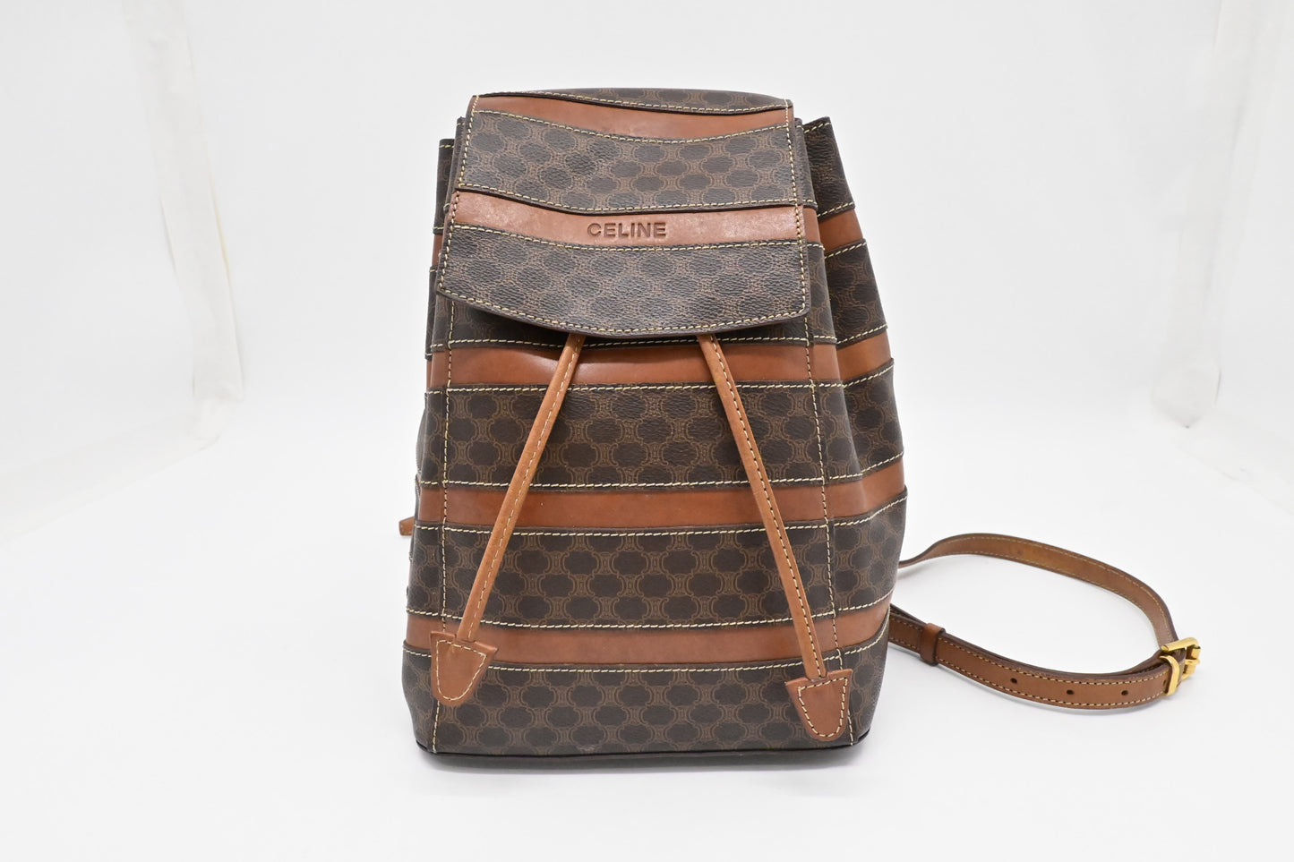 Celine Backpack in Macadam Canvas