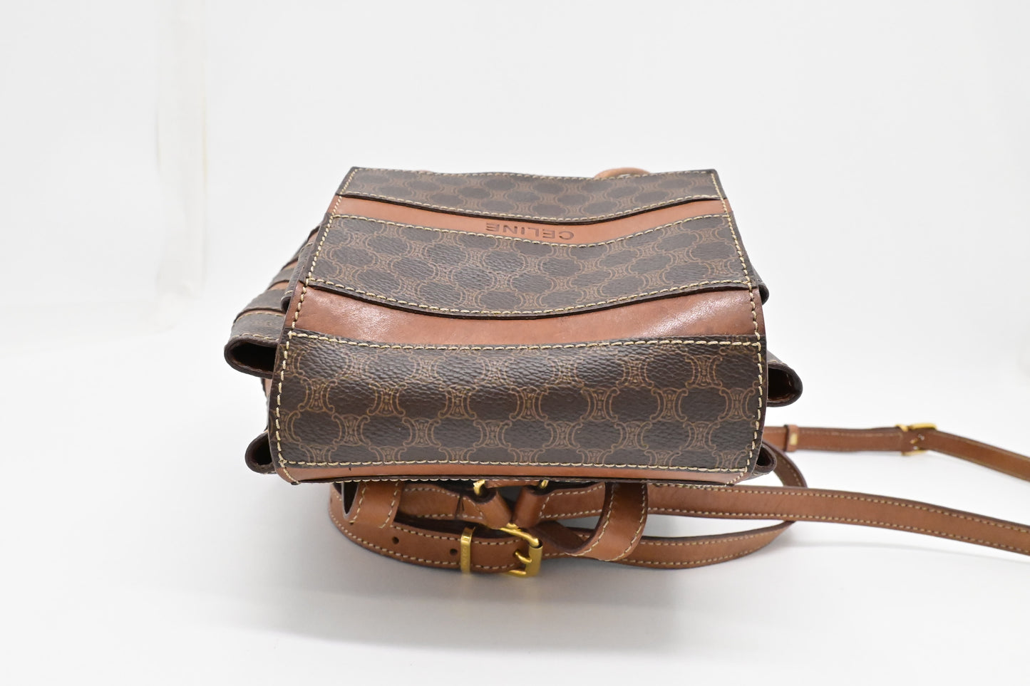 Celine Backpack in Macadam Canvas