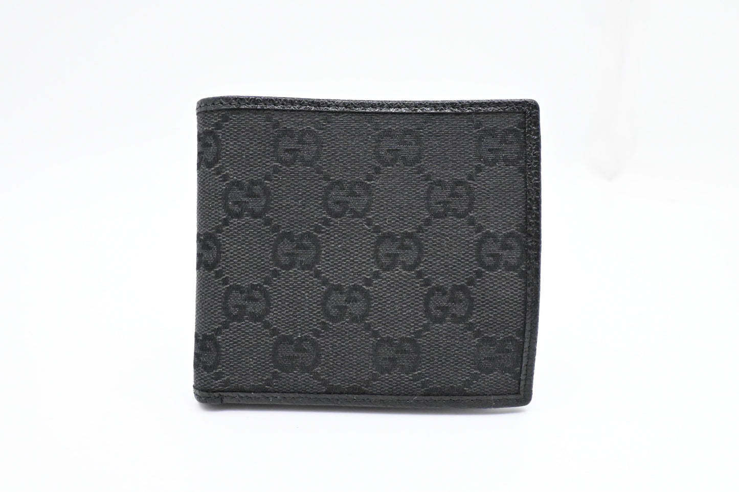 Gucci Compact Bifold Wallet in Black Canvas