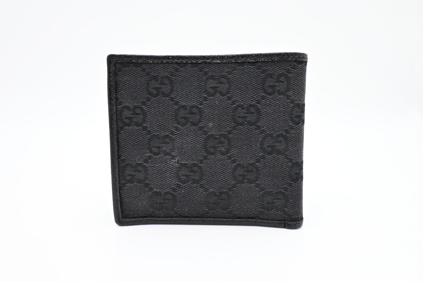 Gucci Compact Bifold Wallet in Black Canvas