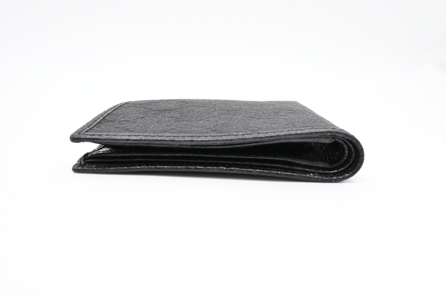 Gucci Compact Bifold Wallet in Black Canvas