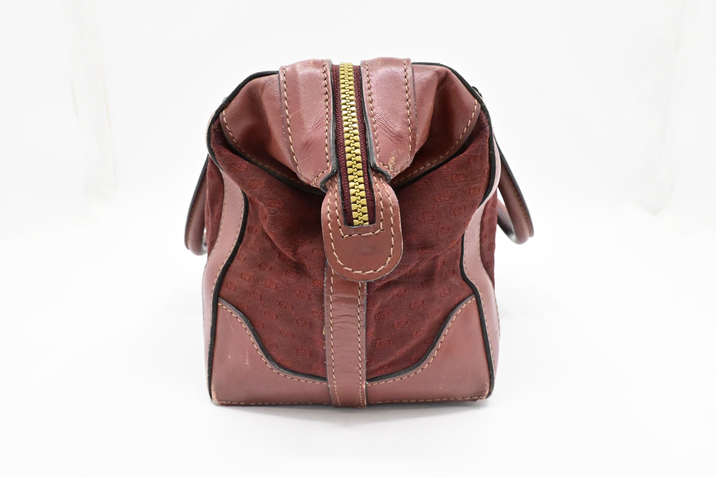 Gucci Boston Bag in Red Micro GG Canvas