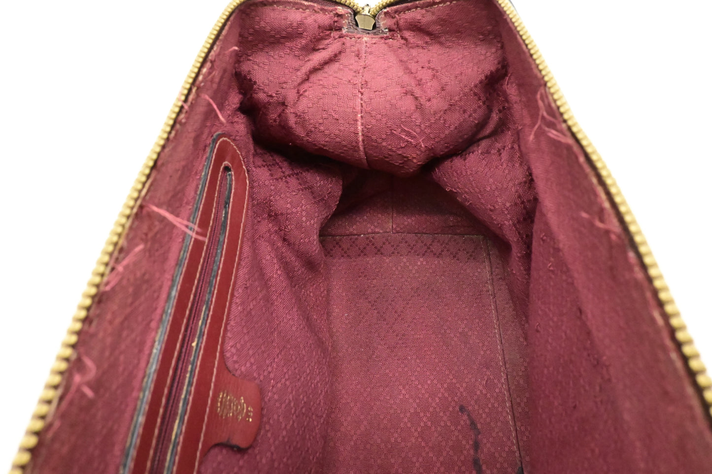 Gucci Boston Bag in Red Micro GG Canvas