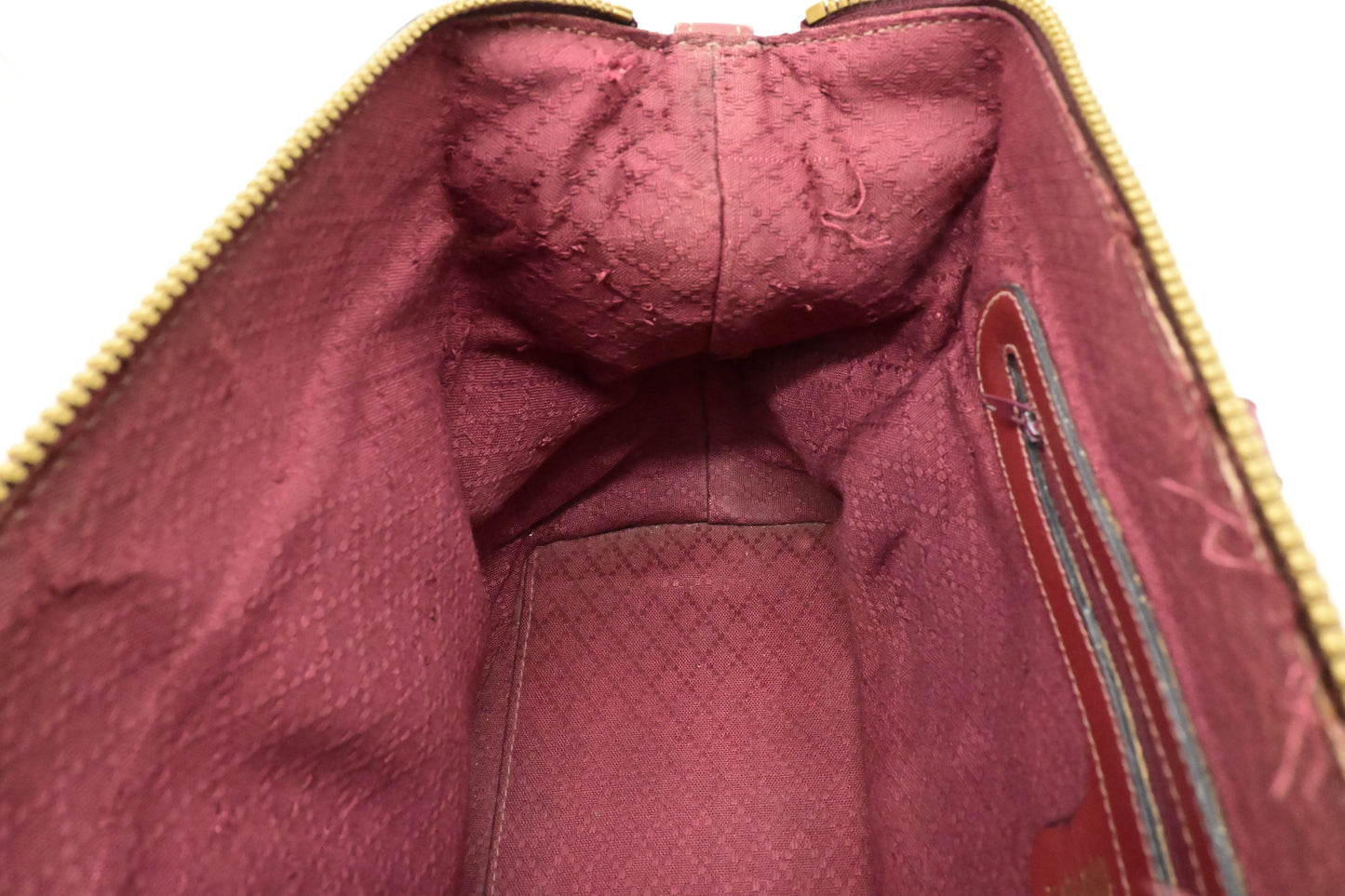 Gucci Boston Bag in Red Micro GG Canvas