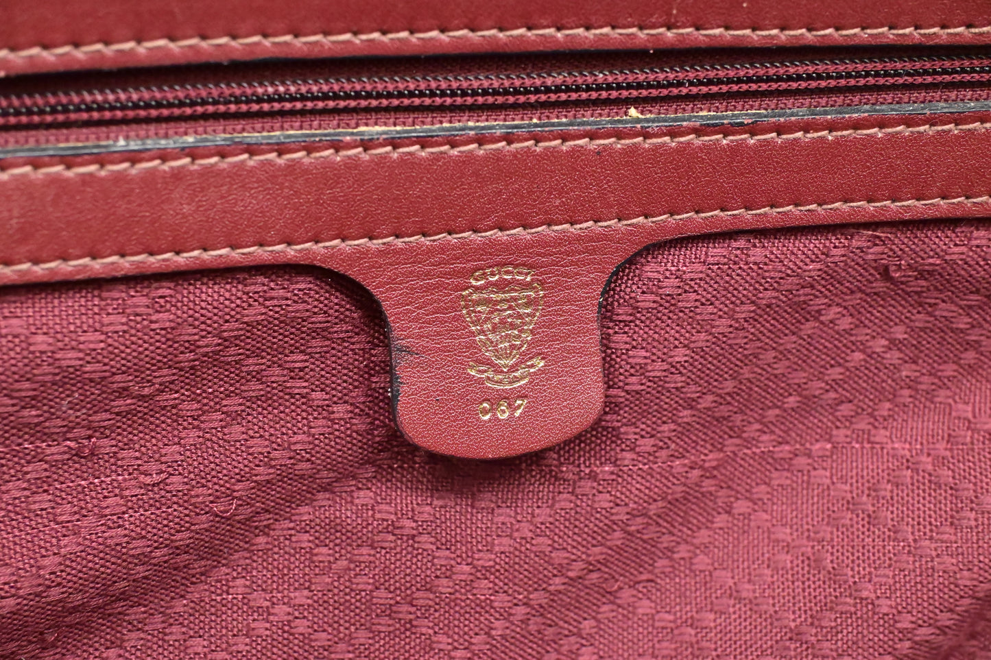 Gucci Boston Bag in Red Micro GG Canvas