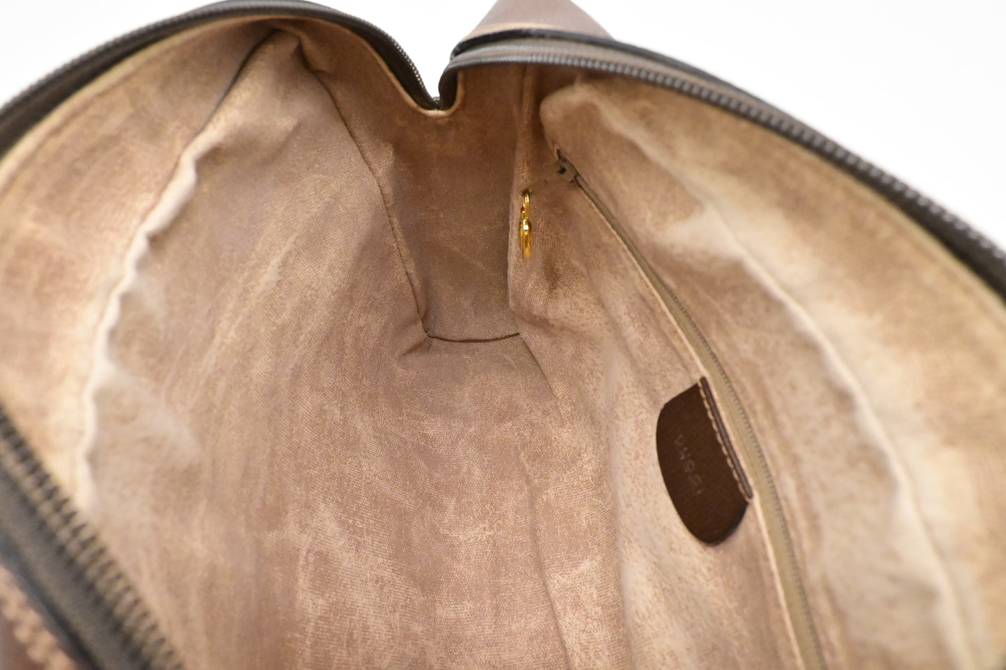 Gucci Crossbody Bag in GG Supreme Canvas & Brown Leather