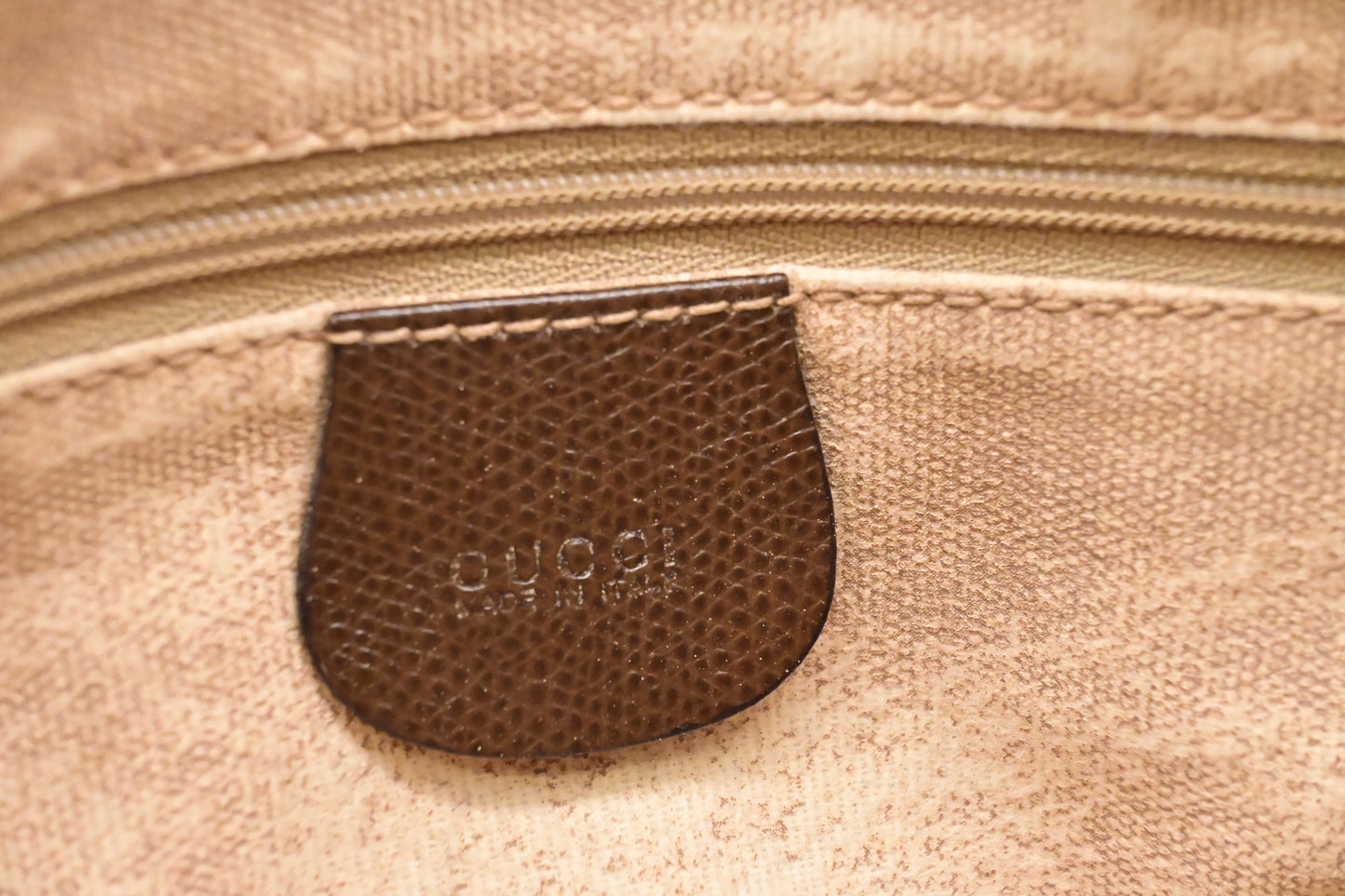 Gucci Crossbody Bag in GG Supreme Canvas & Brown Leather