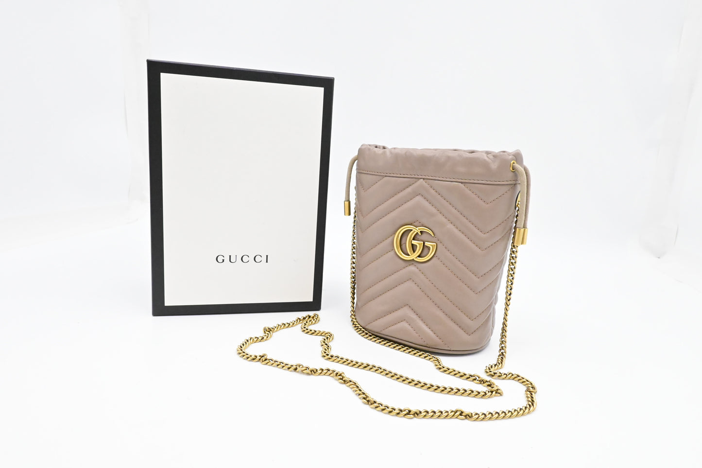 Gucci Mini Bucket Bag in Clay Quilted Leather