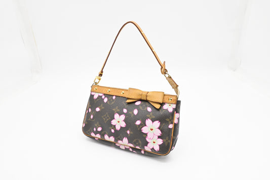 Louis Vuitton x Takashi Murakami Pochette Accessoires in Cherry Blossom Monogram Canvas