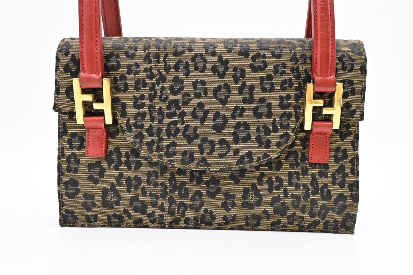 Fendi Handbag in Brown Leopard Canvas