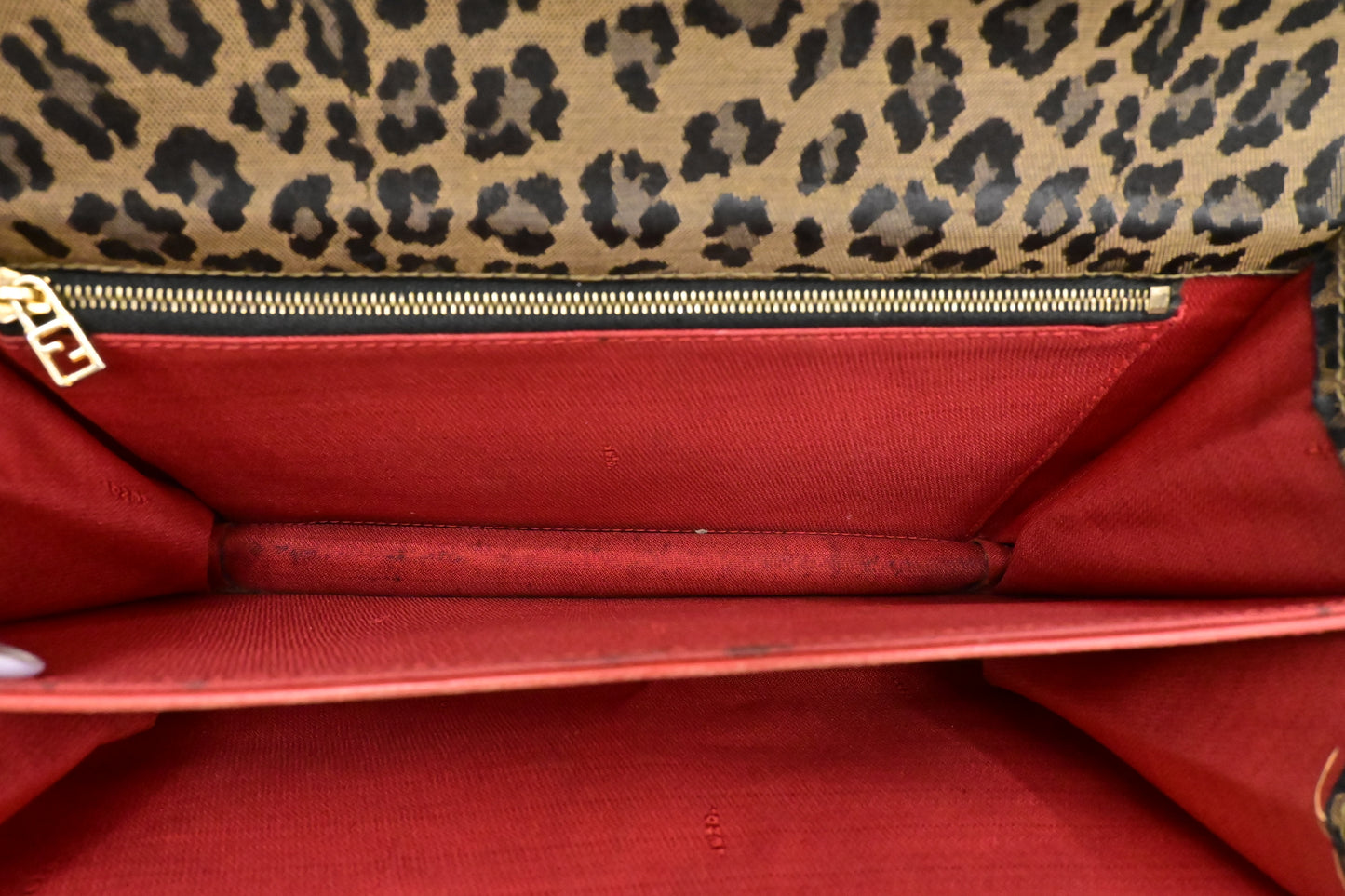 Fendi Handbag in Brown Leopard Canvas