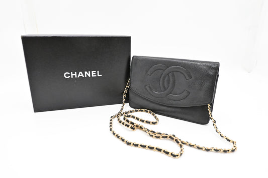 Chanel Wallet on Chain in Black Caviar Leather