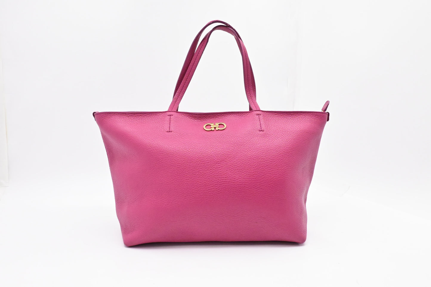 Ferragamo Zipped Tote in Pink Leather