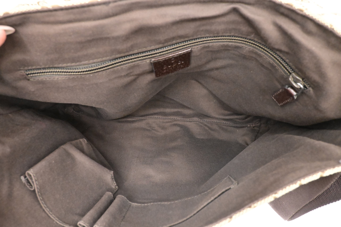 Gucci Messenger Bag in Light Brown Canvas
