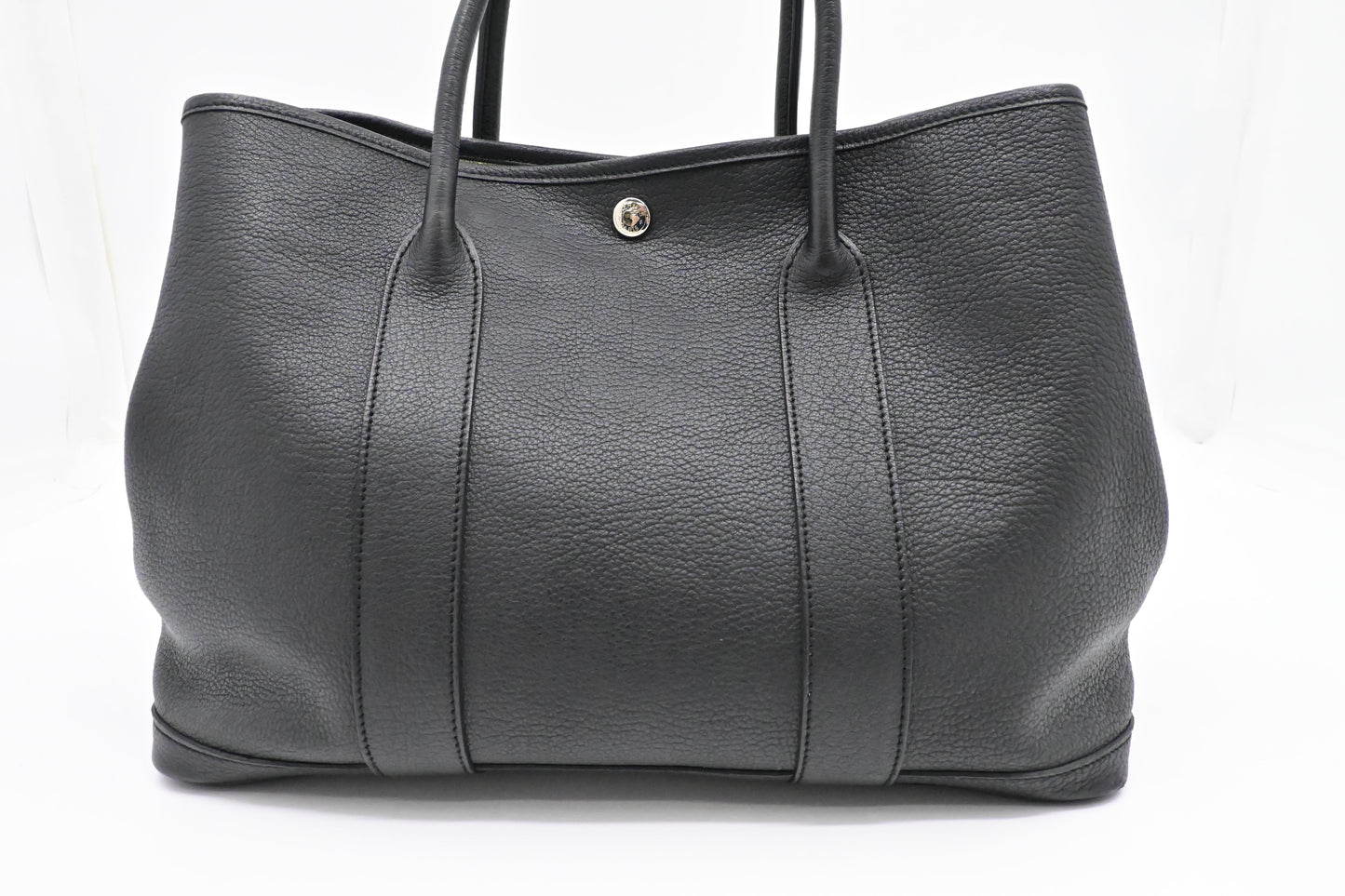 Hermes Garden Party 36 in Black Leather