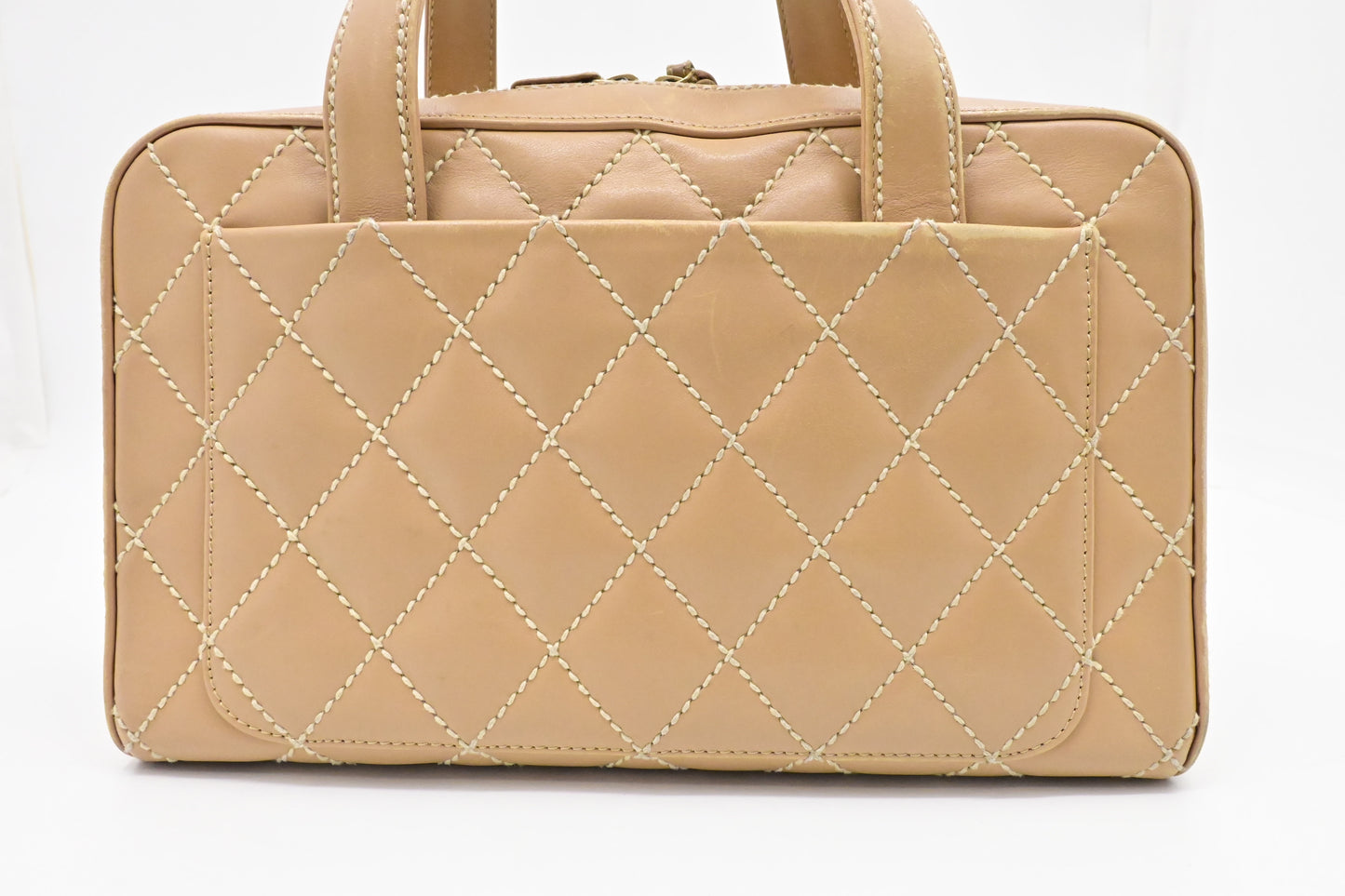 Chanel Surpique Tote in Beige Leather