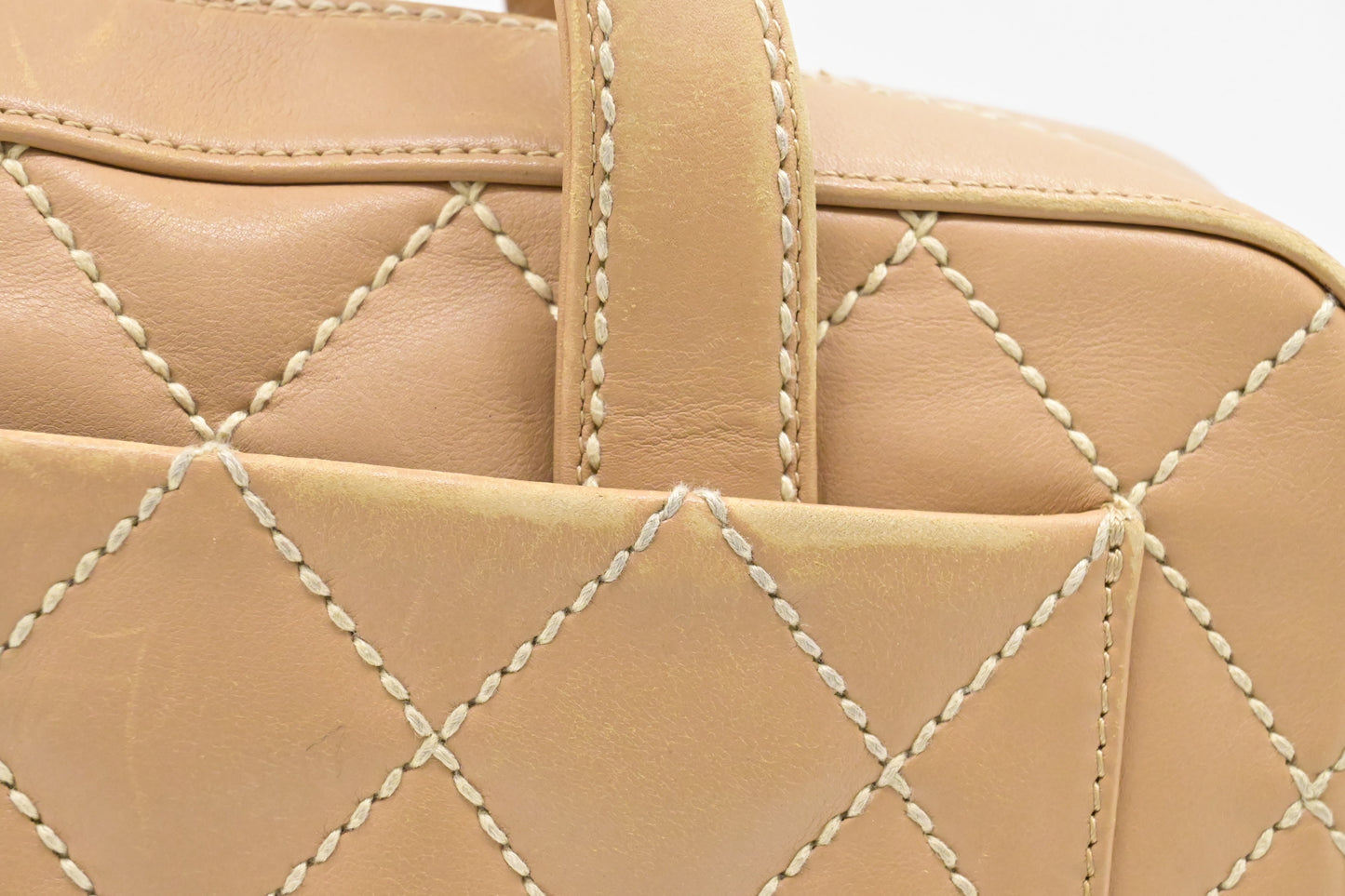Chanel Surpique Tote in Beige Leather