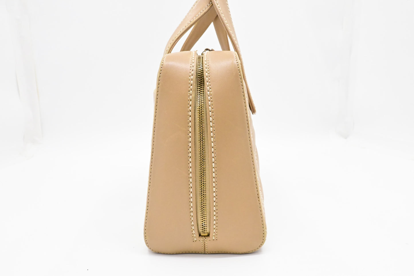 Chanel Surpique Tote in Beige Leather