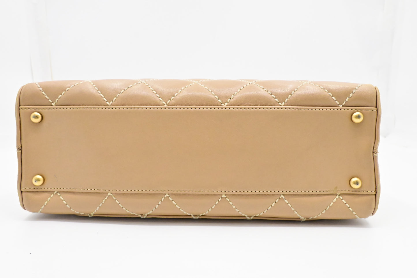 Chanel Surpique Tote in Beige Leather