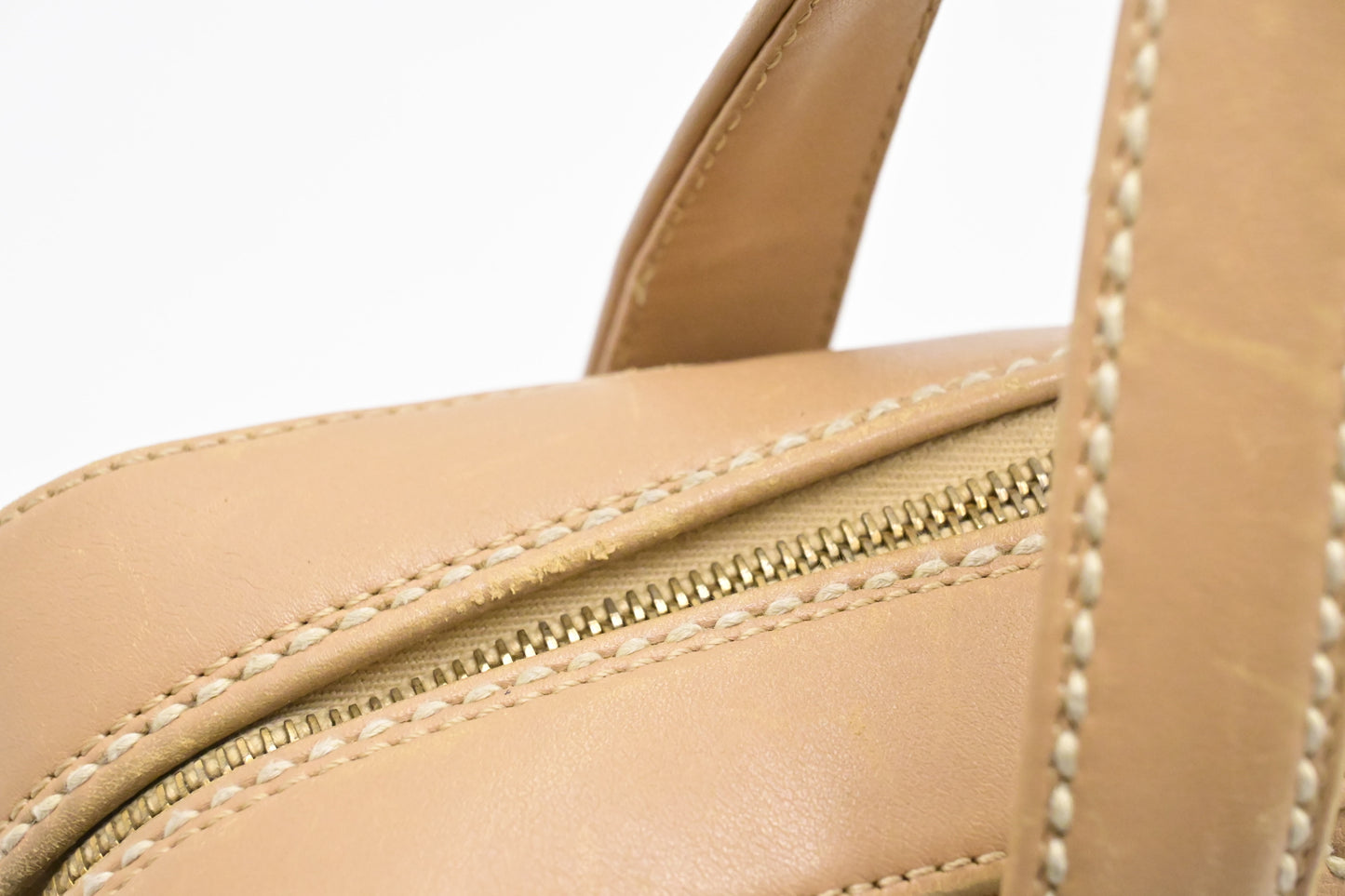 Chanel Surpique Tote in Beige Leather