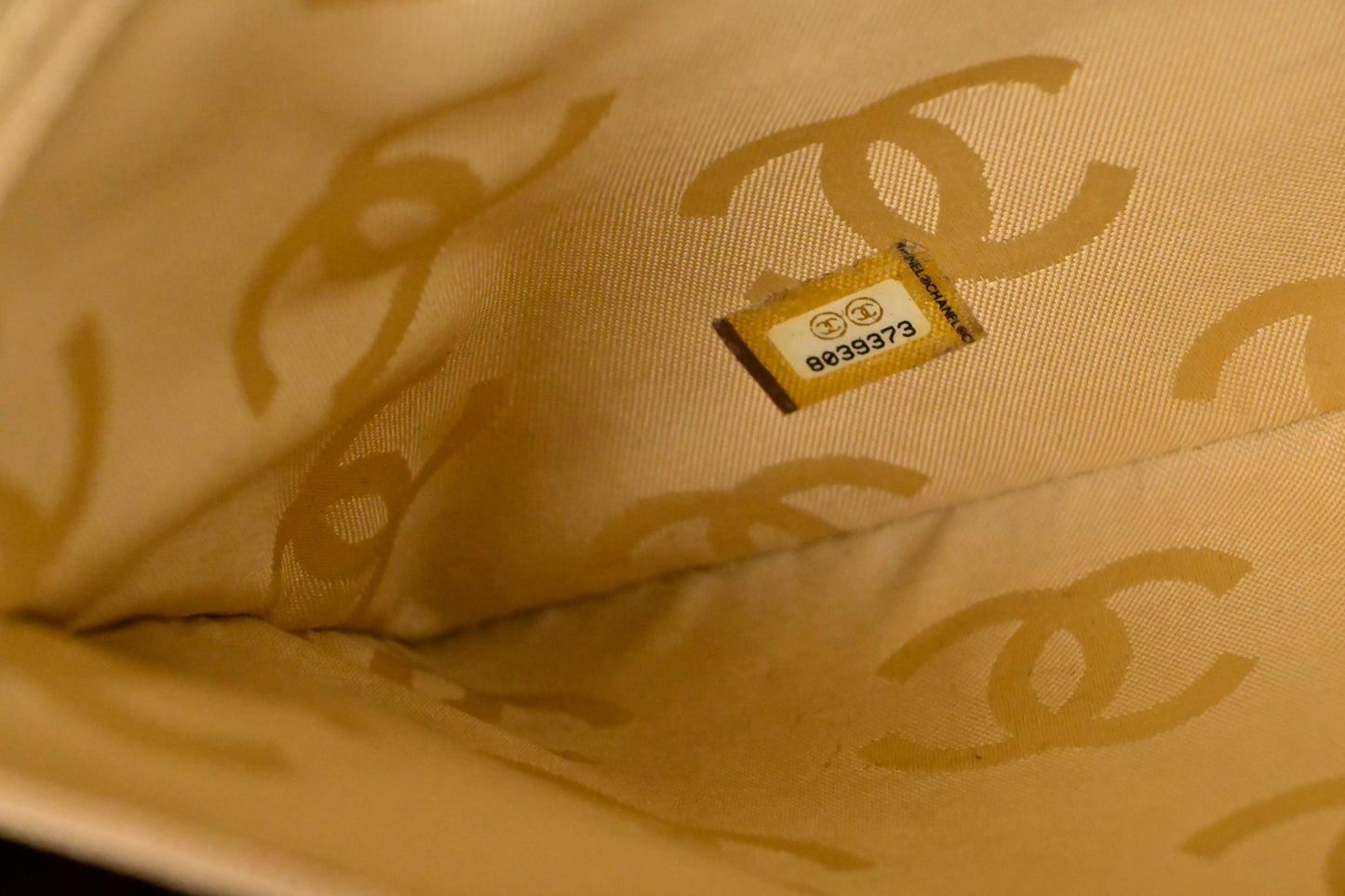 Chanel Surpique Tote in Beige Leather