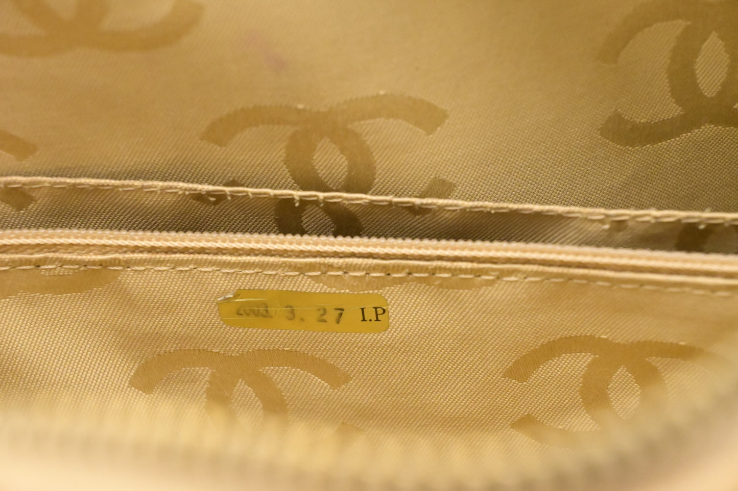 Chanel Surpique Tote in Beige Leather