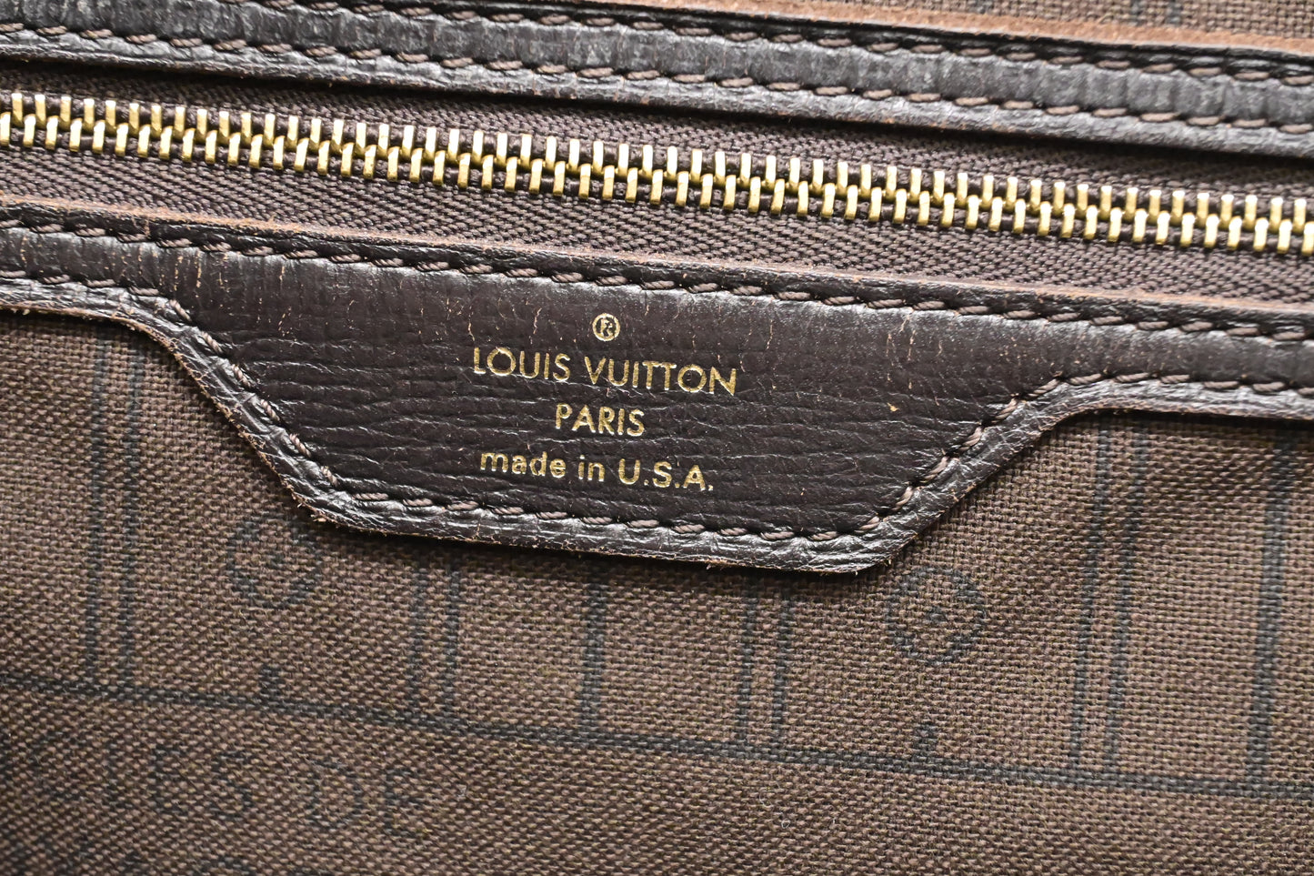 Louis Vuitton Neverfull MM in Fusain Mini Lin Canvas