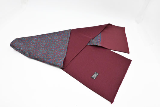 Dior Scarf in Bordeaux Silk and Wool